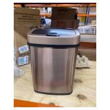 Nine Stars 3 gal Motion Sensor Rectangular Shape Stainless Steel Trash Can Gold