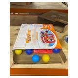 Banzai Rescue Fire Truck Play Center Inflatable Ball Pit - Includes 20 Balls