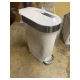 simplehuman 45L Slim Step Can in White