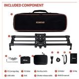 KONOVA P1 S3 Wireless Motorized Carbon Slider Parallax Panorama Shot for Camera, Mobile Phone, DSLR, Mirrorless with Bag (80cm (31.5 inch))