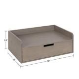 Kate and Laurel Kitt Modern Floating Wall Shelf, 18 x 6.5 x 12, Gray, Wood Shelf for Storage and Display