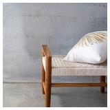 Bloomingville Teak Wood & Hand-Woven Cotton Rope, Natural Bench