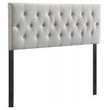 DG Casa Hancock Diamond Tufted Upholstered Adjustable Height Headboard, Queen Size Polyester Blend Fabric