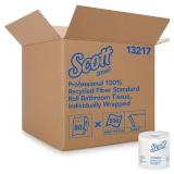 Scott Standard Roll 2-Ply Bathroom Tissue, White, 80 Rolls / Carton