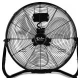 Simple Deluxe 12 Inch 3-Speed High Velocity Heavy Duty Metal Industrial Floor Fan Oscillating Quiet for Home, Commercial, Residential, and Greenhouse Use, Outdoor, Indoor, Black