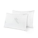 Zen Bamboo Ultra Plush Gel Pillow - (2 Pack) Premium Gel Fiber Pillow with Cool & Breathable Bamboo Cover - Dust Mite Resistant & Hypoallergenic