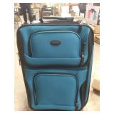 U.S. Traveler Rio Rugged Fabric Expandable Carry-On Luggage Set, Teal, 2-Piece