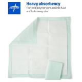Medline Heavy Absorbency 36" x 36" Quilted Bed Pads, Large Disposable Underpads, 50 Per Case, Fluff and Polymer Core, Great Protection for Beds, Furniture, Surfaces
