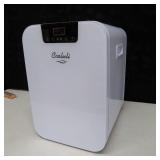 Cooluli 20L Mini Fridge For Bedroom - Car, Office Desk & College Dorm Room - Glass Front & Digital Temperature Control - 12v Small Refrigerator for Food, Drinks, Skincare, Beauty & Breast Milk (White)