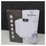 Cooluli 20L Mini Fridge For Bedroom - Car, Office Desk & College Dorm Room - Glass Front & Digital Temperature Control - 12v Small Refrigerator for Food, Drinks, Skincare, Beauty & Breast Milk (White)