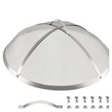 VEVOR Fire Pit Spark Screen, 30-inch Diameter Spark Screen Cover, Stainless Steel Firepit Mesh Screen, Round Spark Screen with Handle, Mesh Design Spark Guard Perfect for Patio Fire Pit