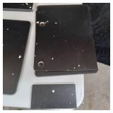 Furinno Efficient Home Laptop Notebook Computer Desk with Square Shelves, Black/Grey