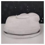 Creative Co-Op Cement Rabbit Planter with Saucer