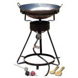 King Kooker #24WC 24" Portable Propane Outdoor Cooker with 18" Steel Wok