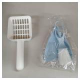 Q-Hillstar Large Top Entry Cat Litter Box with Lid, Foldable Cat Litter Box with Scoop, Extra Large Cat Litter Box Covered, Anti-Splashing Enclosed Cat Toilet Box (Gray)