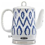 BELLA Blue Aztec 1.2 Lt Electric Ceramic Tea Kettle Detachable Base & Boil Dry