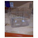 Rubbermaid Commercial FG631200CLR 12 qt Space Saving Food Storage Square Container, Clear
