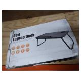 Lap Desk with Cup Holder,Laptop Desk Tray Table for Bed,Adjustable Computer Stands with Cup Slot for Writing (Popular Black)