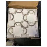 Premium Mosaics Bianco Quaterfoil Polished Tile Set