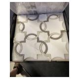 Premium Mosaics Bianco Quaterfoil Polished Tile Set