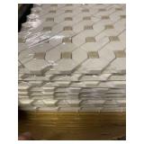 Premium Mosaics Bianco Dolomite Crema Dotty Polished Tile Set