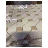 Premium Mosaics Bianco Dolomite Crema Dotty Polished Tile Set