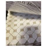 Premium Mosaics Bianco Dolomite Crema Dotty Polished Tile Set