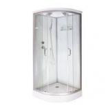 Lavish Corner-Drain Round Corner Shower Stall Kit