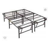 Amazon Basics Foldable Metal Platform Bed Frame with Tool Free Setup, 18 Inches High, Queen, Black Amazon Basics Foldable Metal Platform Bed Frame with Tool Free Setup, 18 Inches High, Queen, Black