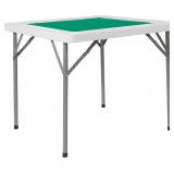 Flash Furniture 34.5" Square 4-Player Folding Card Game Table with Green Playing Surface and Cup Holders Flash Furniture 34.5" Square 4-Player Folding Card Game Table with Green Playing Surface and Cup Holders