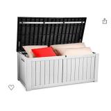 YITAHOME 120 Gallon Outdoor Storage Deck Box, Large Resin Patio Storage for Outdoor Pillows, Garden Tools and Pool Toys, Waterproof, Lockable (Black&White) YITAHOME 120 Gallon Outdoor Storage Deck Box, Large Resin Patio Storage for Outdoor Pillows, Garden Tools and Pool Toys, Waterproof, Lockable (Black&White)