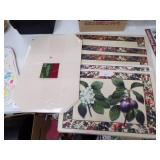 4- Tan Placemats, 5- Floral/Fruit Placemats 4- Tan Placemats, 5- Floral/Fruit Placemats