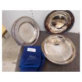 3- Silver Plated Serving Trays w/ Bag