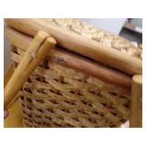 Sewing/Craft Basket w/ Broken Handle, Beads, String, etc