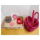 Heart Baskets, Candle, Candle Holder, Zen CD, etc