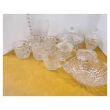 Vintage Clear Glass - Cups, Cream and Sugar, Candy Dish, etc