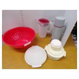 Bowl, Divider Plate w/ Lid, Pitcher, Thermos, etc