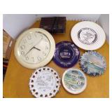 Alarm Clock/Radio, Wall Clock, Skill Saw Clock, Anniversary Plates