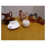 Chicken Home Decor, Soap Dish, Vintage Pitcher w/ Bowl, etc