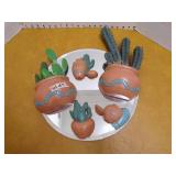 Set of 5 Cactus Decor, Mirror Plate Set of 5 Cactus Decor, Mirror Plate