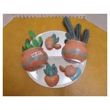 Set of 5 Cactus Decor, Mirror Plate