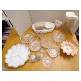 Asst. Clear Glass Dishes, Glass Pitcher, etc Asst. Clear Glass Dishes, Glass Pitcher, etc
