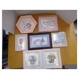 Asst. Framed Pictures, Wall Hanging Plate