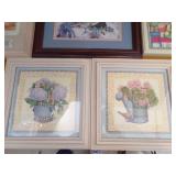 Asst. Framed Pictures, Wall Hanging Plate