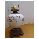 Vintage Floral Oil Lamp w/o Top Vintage Floral Oil Lamp w/o Top