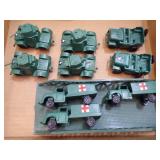 Vintage Military Medical Toy Trucks, Tanks, Jeeps, etc