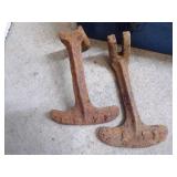 2- Vintage Buggy Steps, Tool Box w/ Ball Peen Hammer 2- Vintage Buggy Steps, Tool Box w/ Ball Peen Hammer