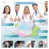 DONAMA Cervical Pillow for Neck and Shoulder,Contour Memory Foam Pillow,Ergonomic Neck Support Pillow for Side Back Stomach Sleepers with Pillowcase-Standard Size