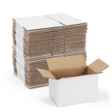 SPEPLA 6x4x4 Shipping Boxes Set of 40, White Corrugated Cardboard Box for Small Business Mailing
