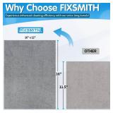 FIXSMITH Grey Microfiber Cleaning Cloth, Pack of 50, 16"X12" Cleaning Rags for Housekeeping and Kitchen, Reusable Shop Towels, Microfiber Towels for Car, Lint Free, Scratch-Free, Highly Absorbent